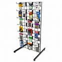 4ft Black Grid Mesh Panel Display Stand with T-Leg & 28 x 6" Single Prong Hooks