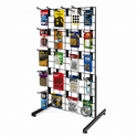 4ft Black Grid Mesh Panel Display Stand with T-Leg & 20 x 6" Euro Hooks
