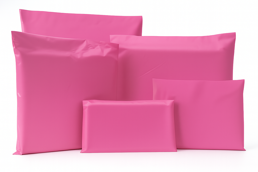 100 x Pink Mailing Bags