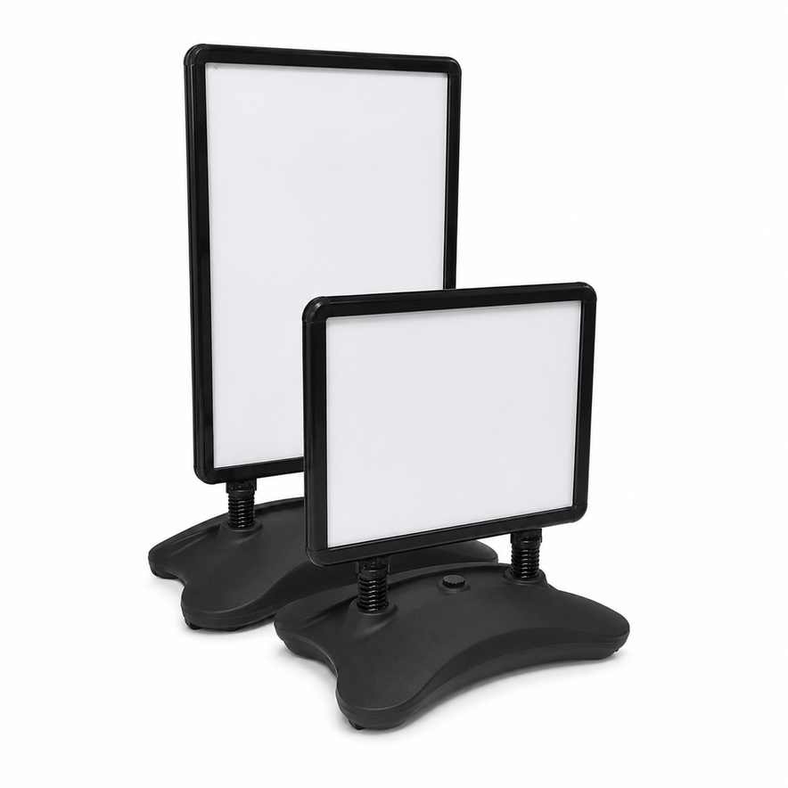 A1 & A2 Black Waterbase Pavement Sign – Outdoor Poster Stand