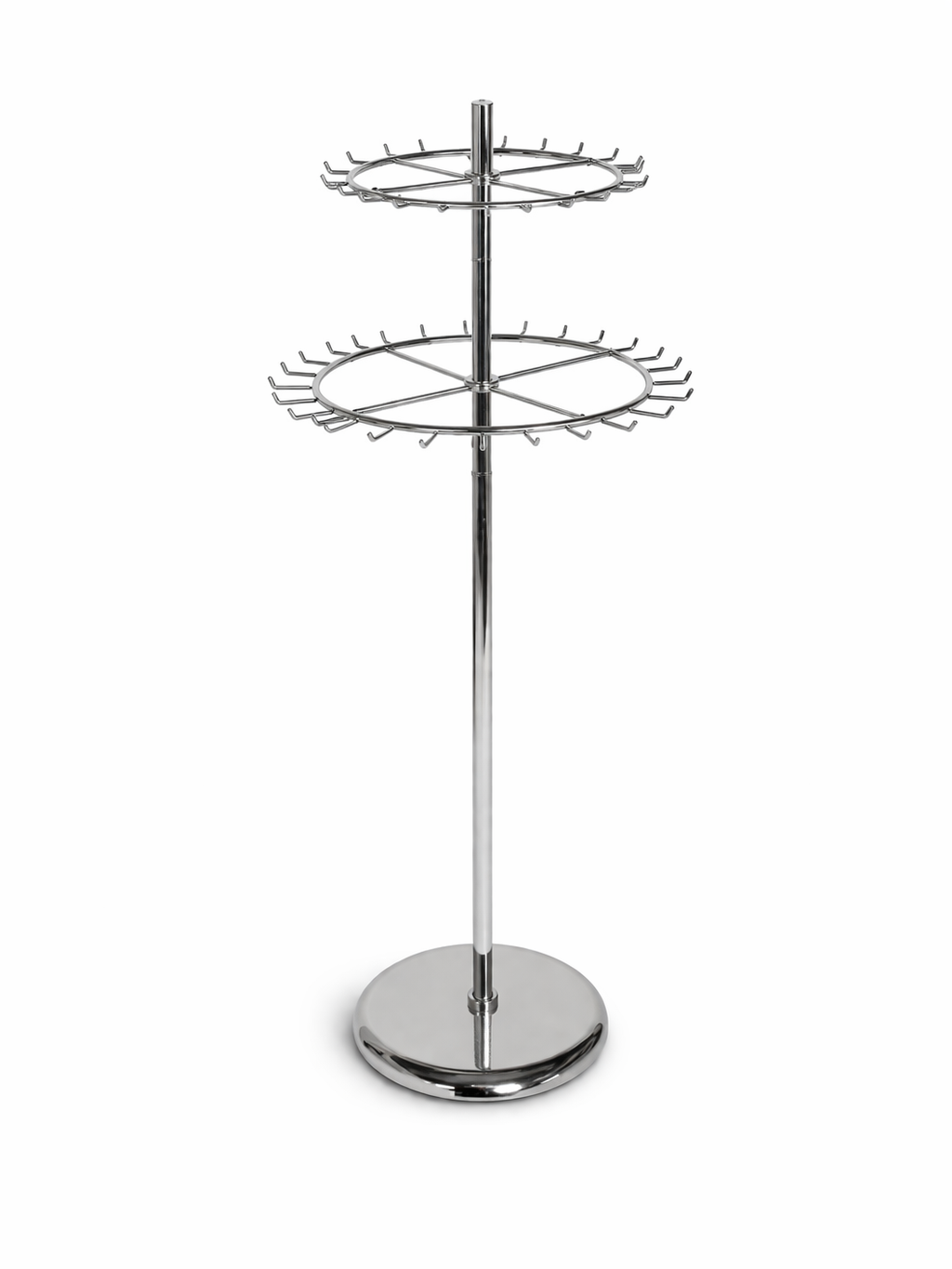 Chrome 2-Tier Stand Tie And Belt Rail