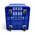 68L Blue Shopping Basket with Wheels & Extendable Telescopic Handle – Plastic Rolling Basket