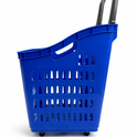 68L Shopping Basket with Wheels & Extendable Handle Plastic Rolling Retail Basket 5 Colours