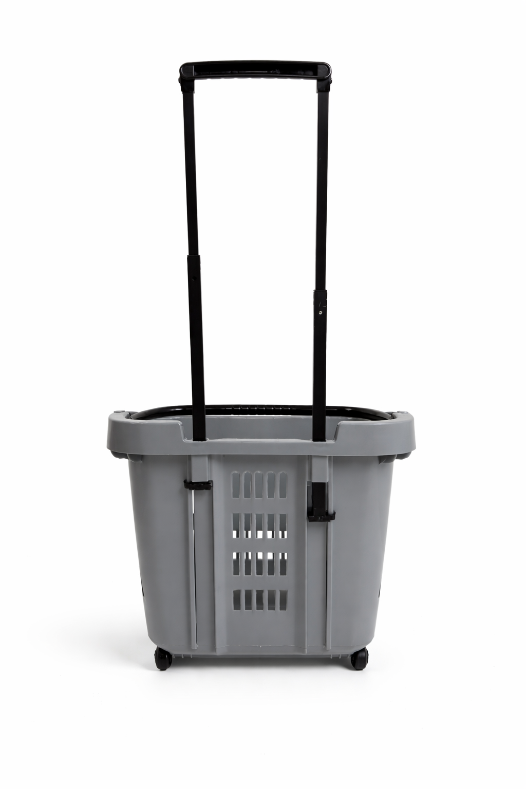 31L Shopping Basket with Wheels & Telescopic Handle – Plastic Rolling Basket – 5 Colours