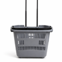 31L Shopping Basket with Wheels & Telescopic Handle – Plastic Rolling Basket – 5 Colours