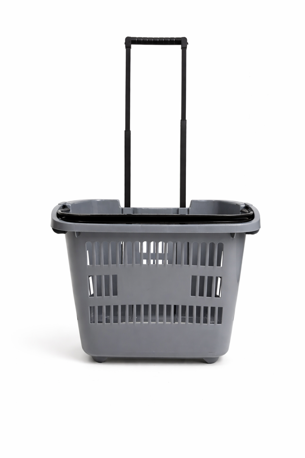 31L Shopping Basket with Wheels & Telescopic Handle – Plastic Rolling Basket – 5 Colours