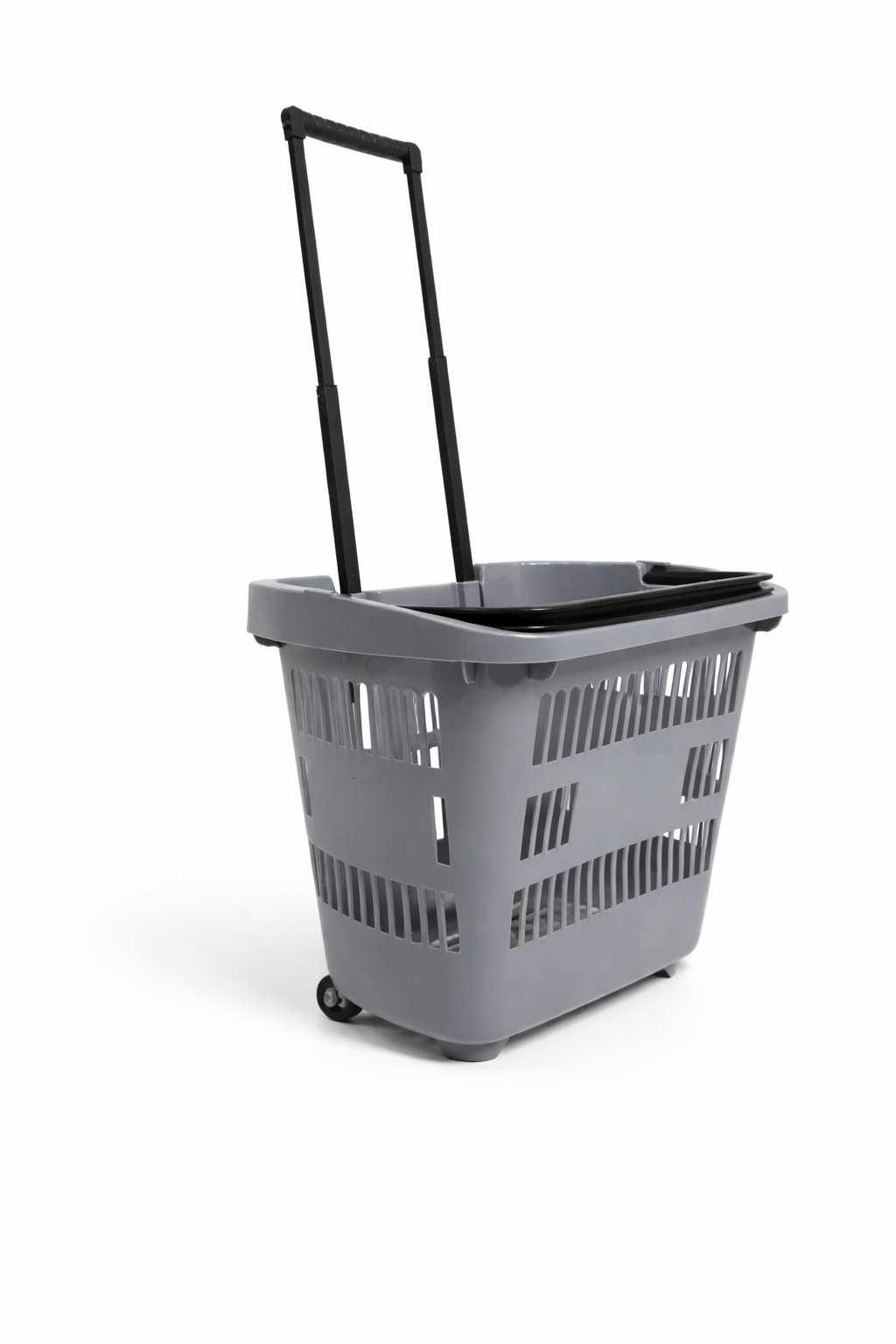 31L Shopping Basket with Wheels & Telescopic Handle – Plastic Rolling Basket – 5 Colours