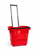 31L Shopping Basket with Wheels & Telescopic Handle – Plastic Rolling Basket – 5 Colours