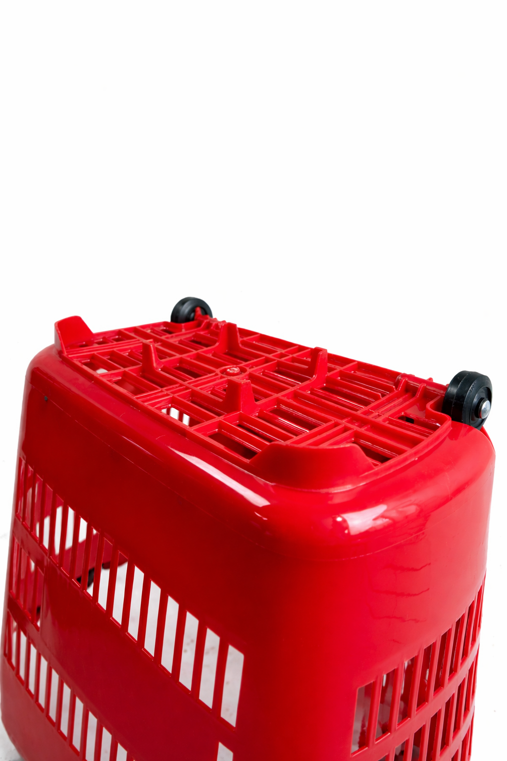 31L Shopping Basket with Wheels & Telescopic Handle – Plastic Rolling Basket – 5 Colours
