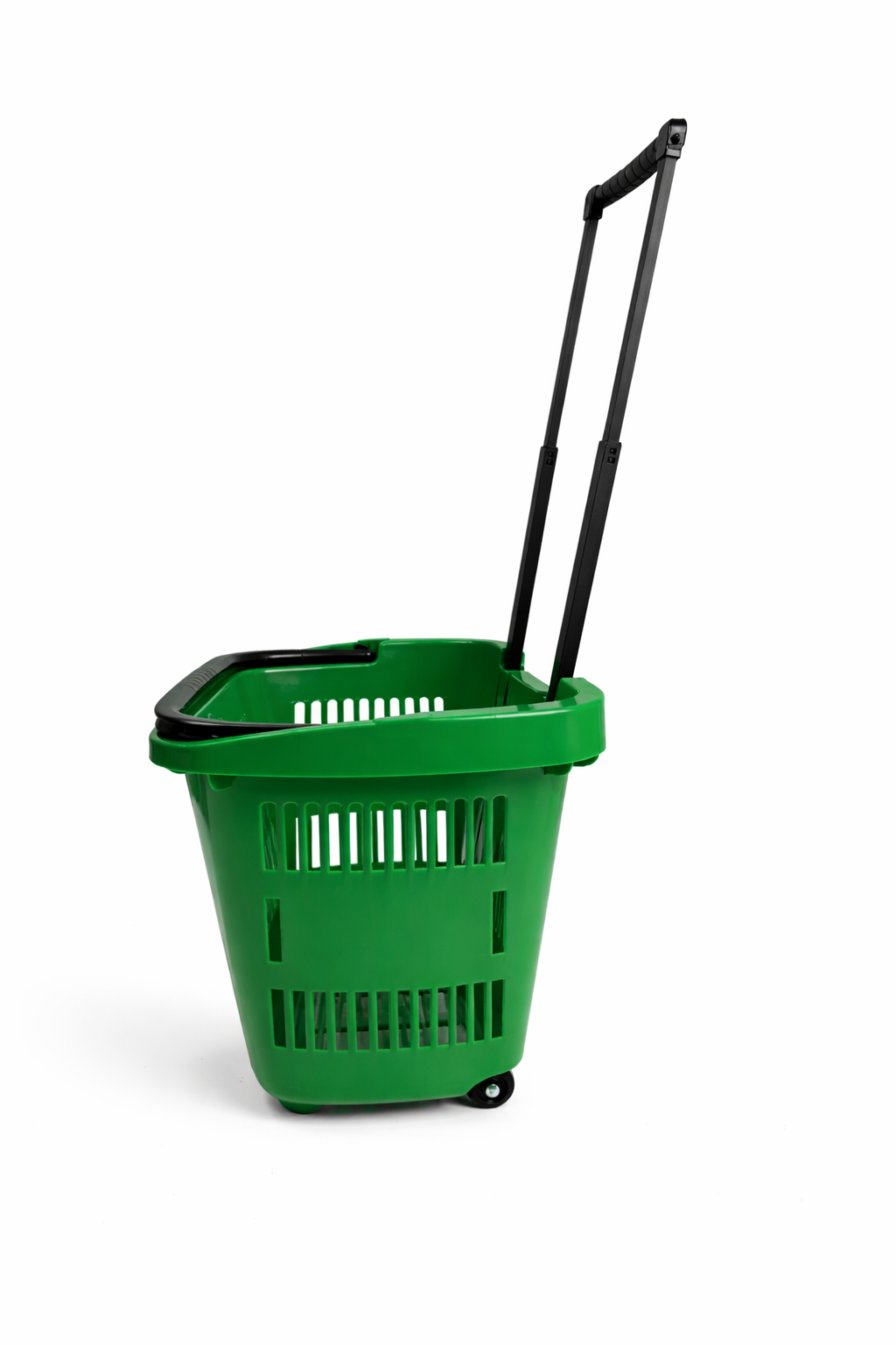 31L Shopping Basket with Wheels & Telescopic Handle – Plastic Rolling Basket – 5 Colours