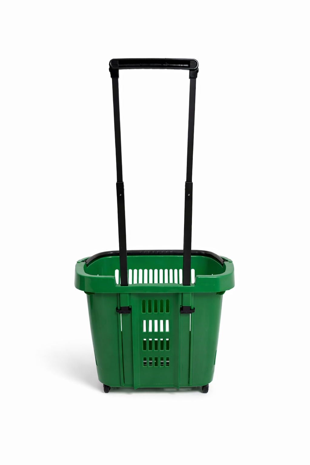 31L Shopping Basket with Wheels & Telescopic Handle – Plastic Rolling Basket – 5 Colours