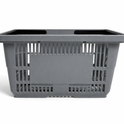 21L Grey Plastic Shopping Baskets with Handles – Retail Store Carry Baskets