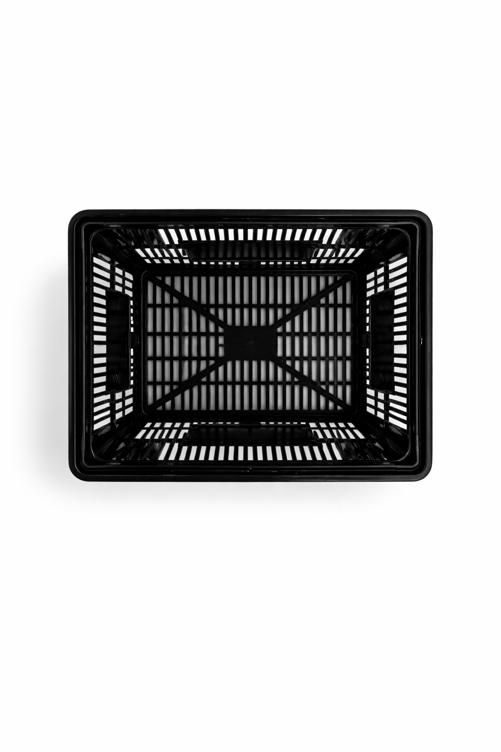 28L Plastic Shopping Basket with Handles – Durable Retail Carry Basket – Multiple Colours