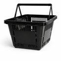 28L Plastic Shopping Basket with Handles – Durable Retail Carry Basket – Multiple Colours