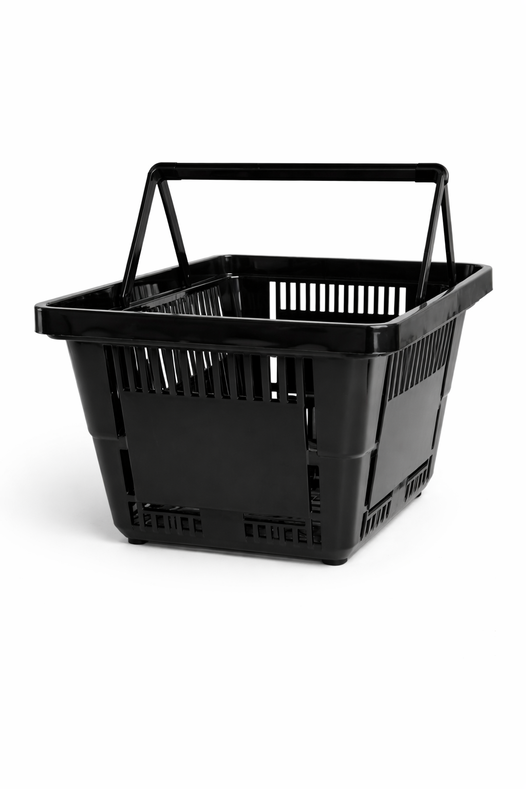 28L Plastic Shopping Basket with Handles – Durable Retail Carry Basket – Multiple Colours
