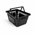 28L Plastic Shopping Basket with Handles – Durable Retail Carry Basket – Multiple Colours
