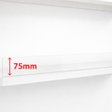 Acrylic Shelf Riser – Clear Retail Shelf Front Divider (35mm or 75mm Exposed)