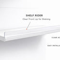 Acrylic Shelf Riser – Clear Retail Shelf Front Divider (35mm or 75mm Exposed)