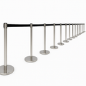 Chrome Retractable Queue Barrier System:Efficient Crowd Control&Queue Management