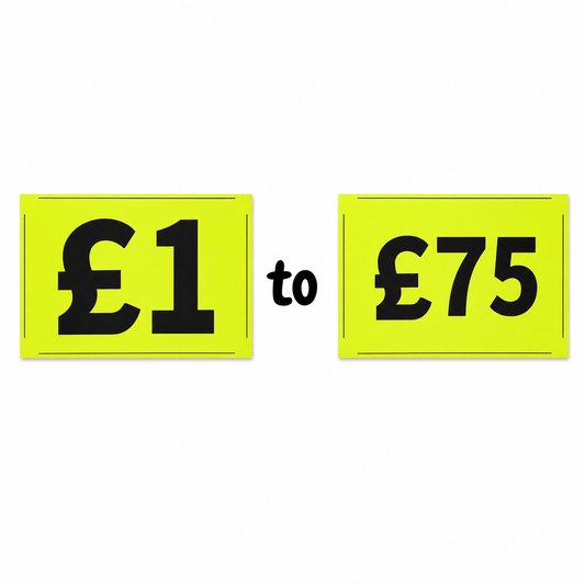 Black & Green Correx Market Price Sale Card Signs – Double-Sided Waterproof Display Boards