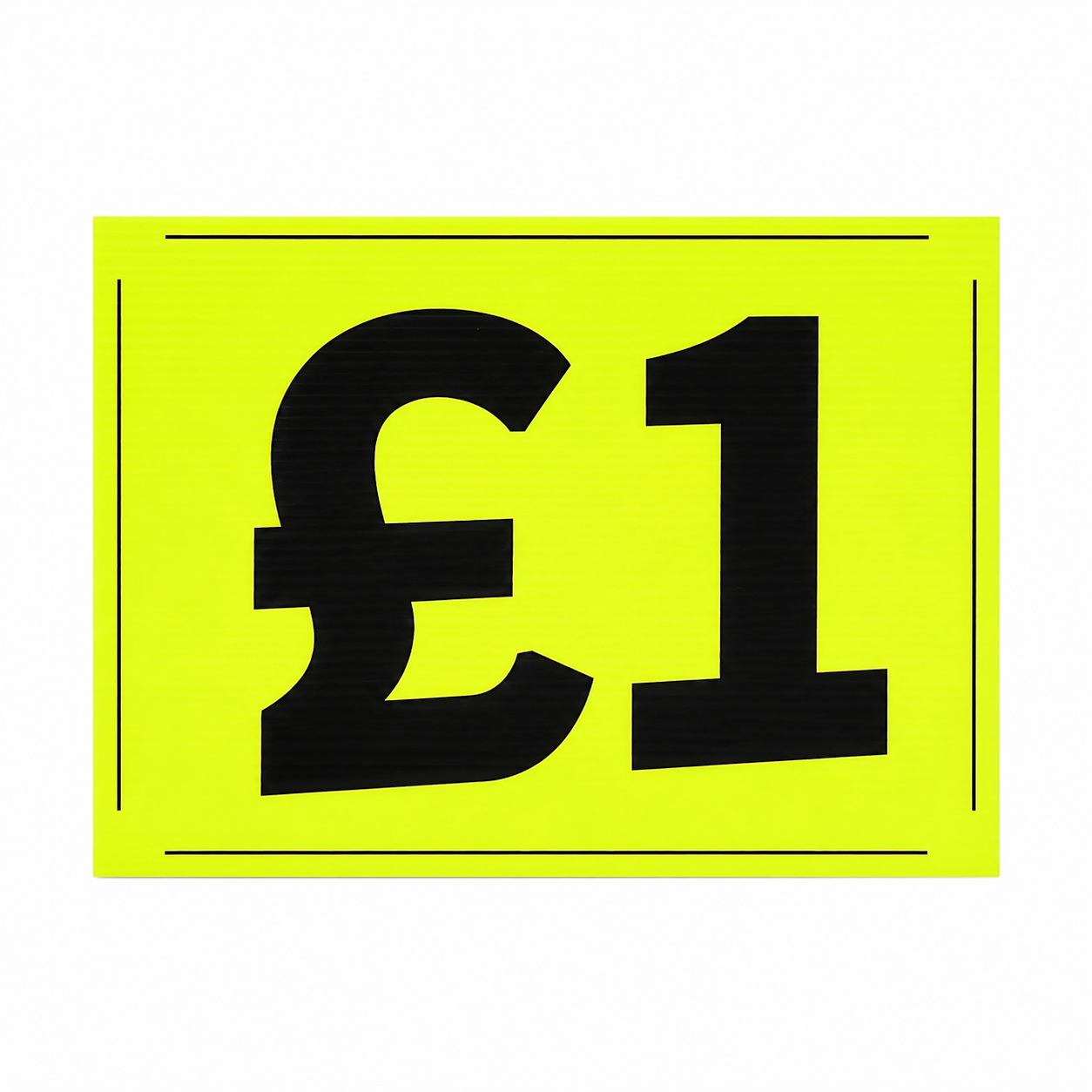 Black & Green Correx Market Price Sale Card Signs – Double-Sided Waterproof Display Boards