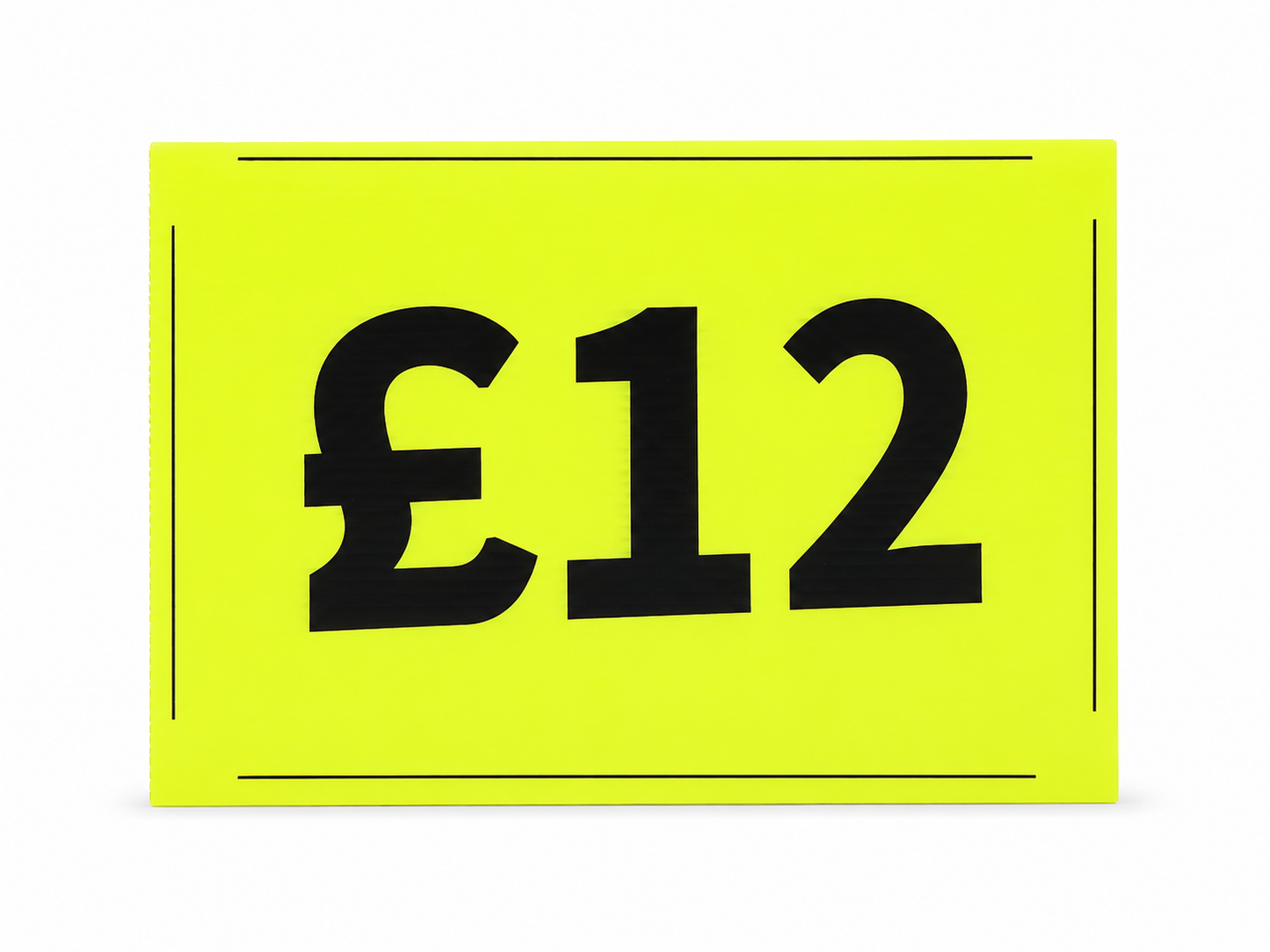 Black & Green Correx Market Price Sale Card Signs – Double-Sided Waterproof Display Boards