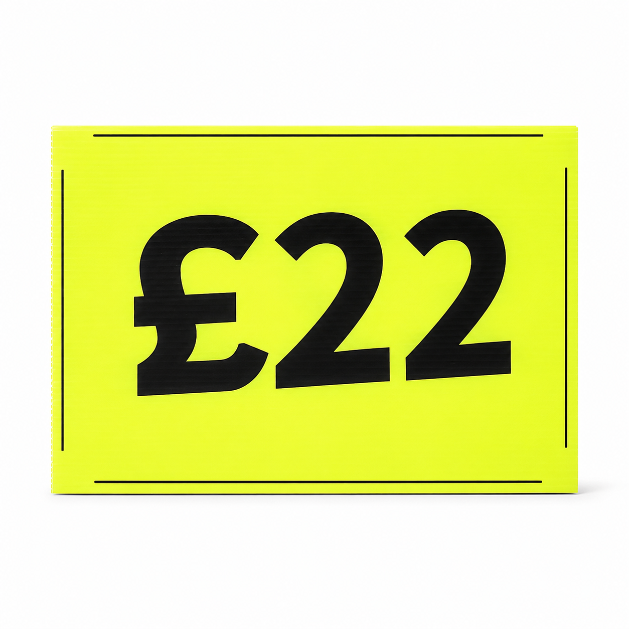 Black & Green Correx Market Price Sale Card Signs – Double-Sided Waterproof Display Boards