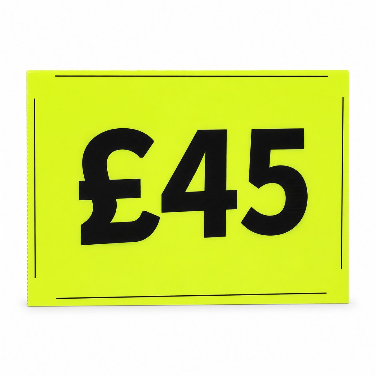 Black & Green Correx Market Price Sale Card Signs – Double-Sided Waterproof Display Boards