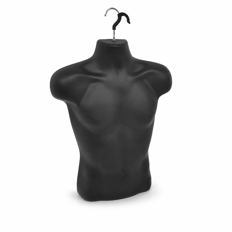Male Hanging Mannequin Half Body Form – 3/4 Bust Display Torso