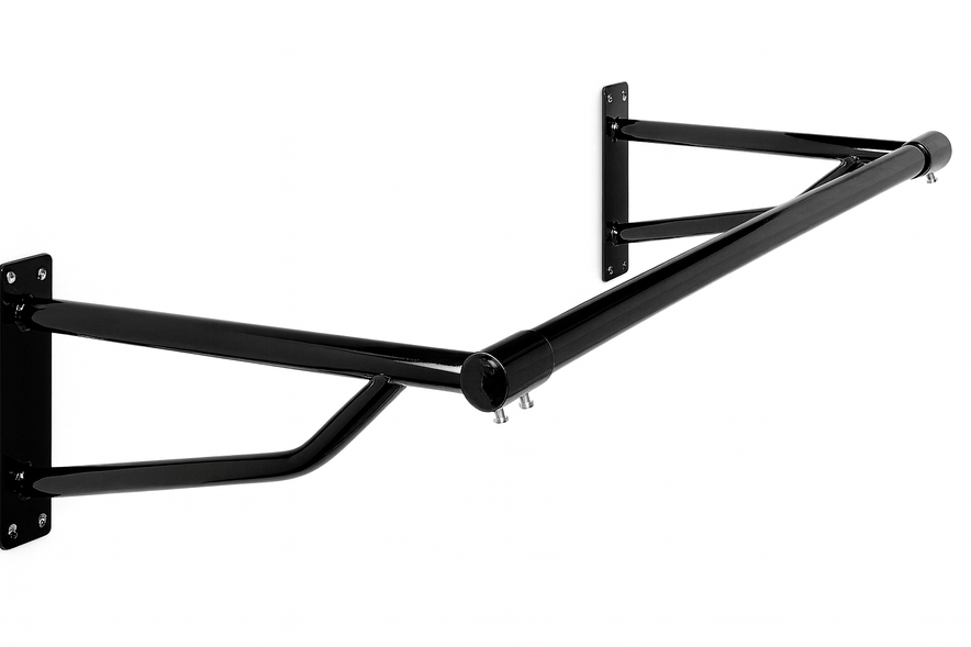 Black Wall-Mounted Clothes Rail with