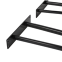 Gloss Black Wall-Mounted Clothes Rail – Sleek Heavy-Duty Steel Hanging Bar for Home & Retail Use