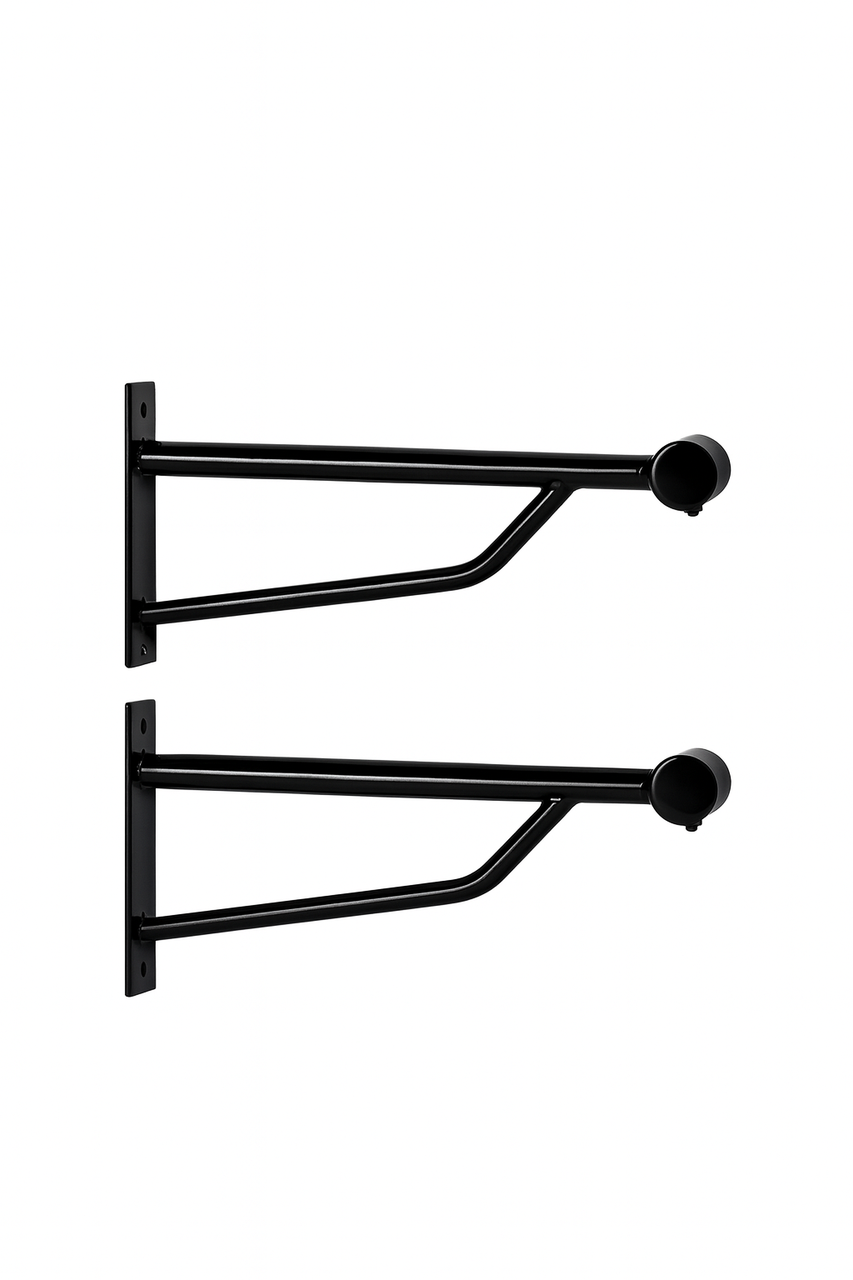 2ft Black Steel Hanging Rail–Durable,Stylish,and Ideal for Home or Retail Spaces