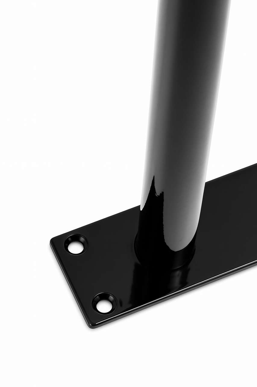 2ft Black Steel Hanging Rail–Durable,Stylish,and Ideal for Home or Retail Spaces