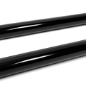 8ft Black Steel Clothes Rail – Heavy-Duty Wall Mounted Hanging Rail with 3 Brackets – Durable & Stylish for Home or Retail Use