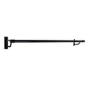 Gloss Black Wall-Mounted Clothes Rail – Sleek Heavy-Duty Steel Hanging Bar for Home & Retail Use