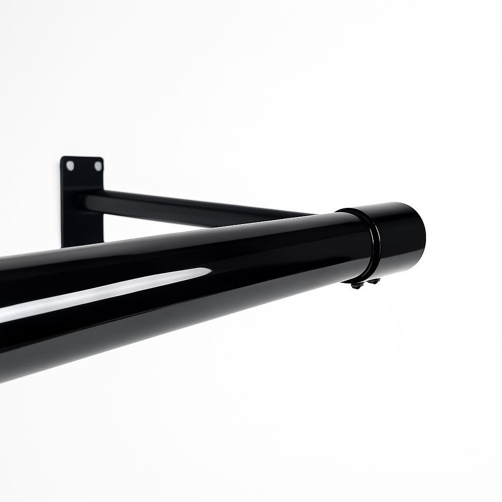 5ft Black Steel Hanging Rail