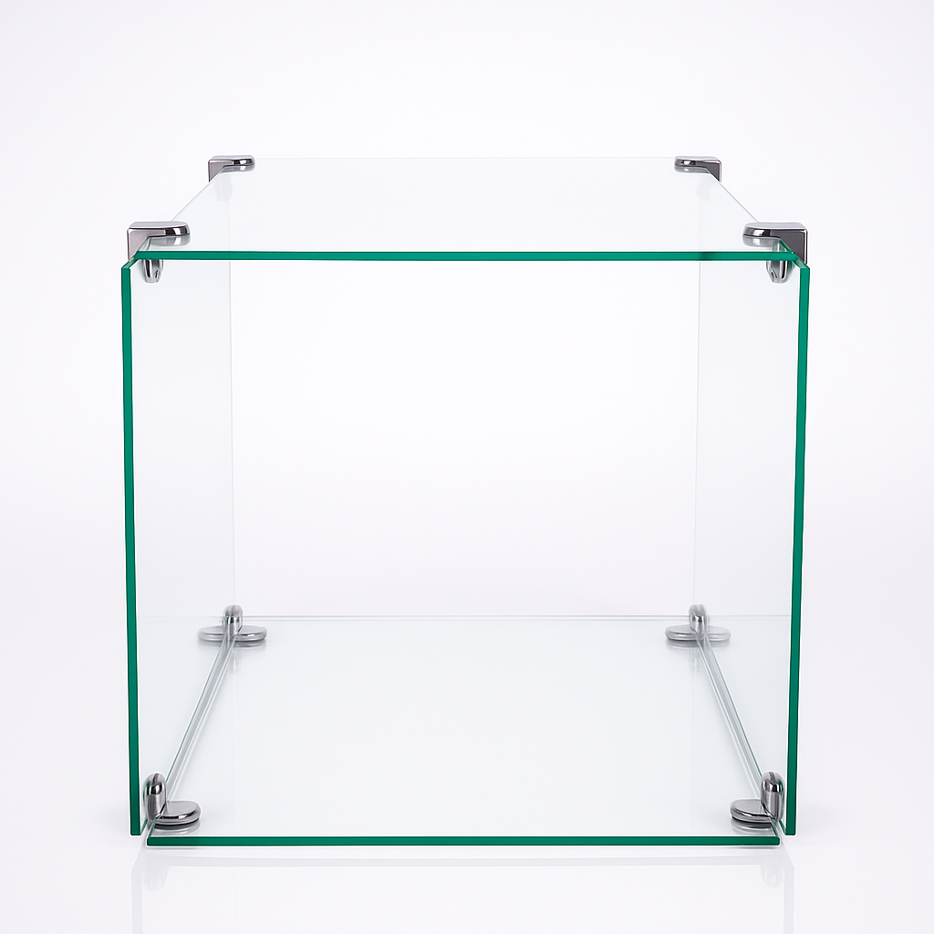 New Toughen Glass Cube Display Set Counter Top or Free standing Displays SIZE 1