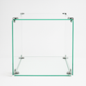 New Toughen Glass Cube Display Set Counter Top or Free standing Displays SIZE 1