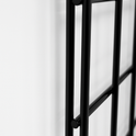 6ft Black /Chrome Corner Grid Mesh Display Unit With 4 Shelves– Heavy Duty