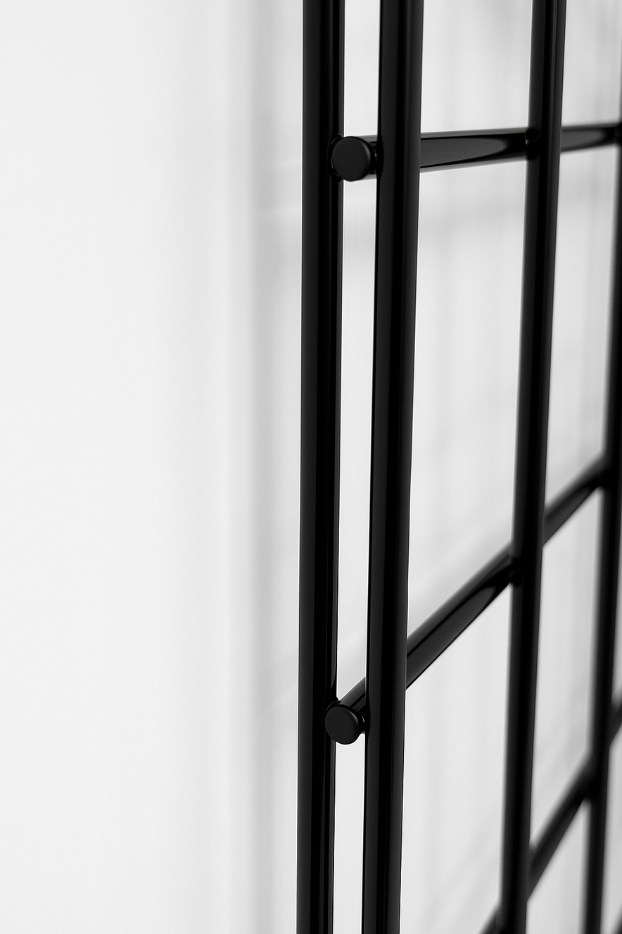 Black Corner Grid Mesh Display Unit – Heavy Duty