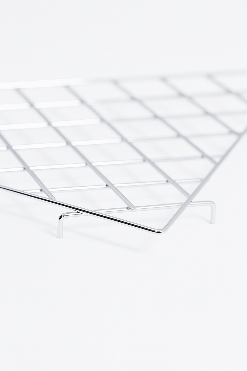 Chrome  Corner Grid Mesh Display Unit – Heavy Duty