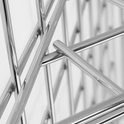 Chrome  Corner Grid Mesh Display Unit – Heavy Duty