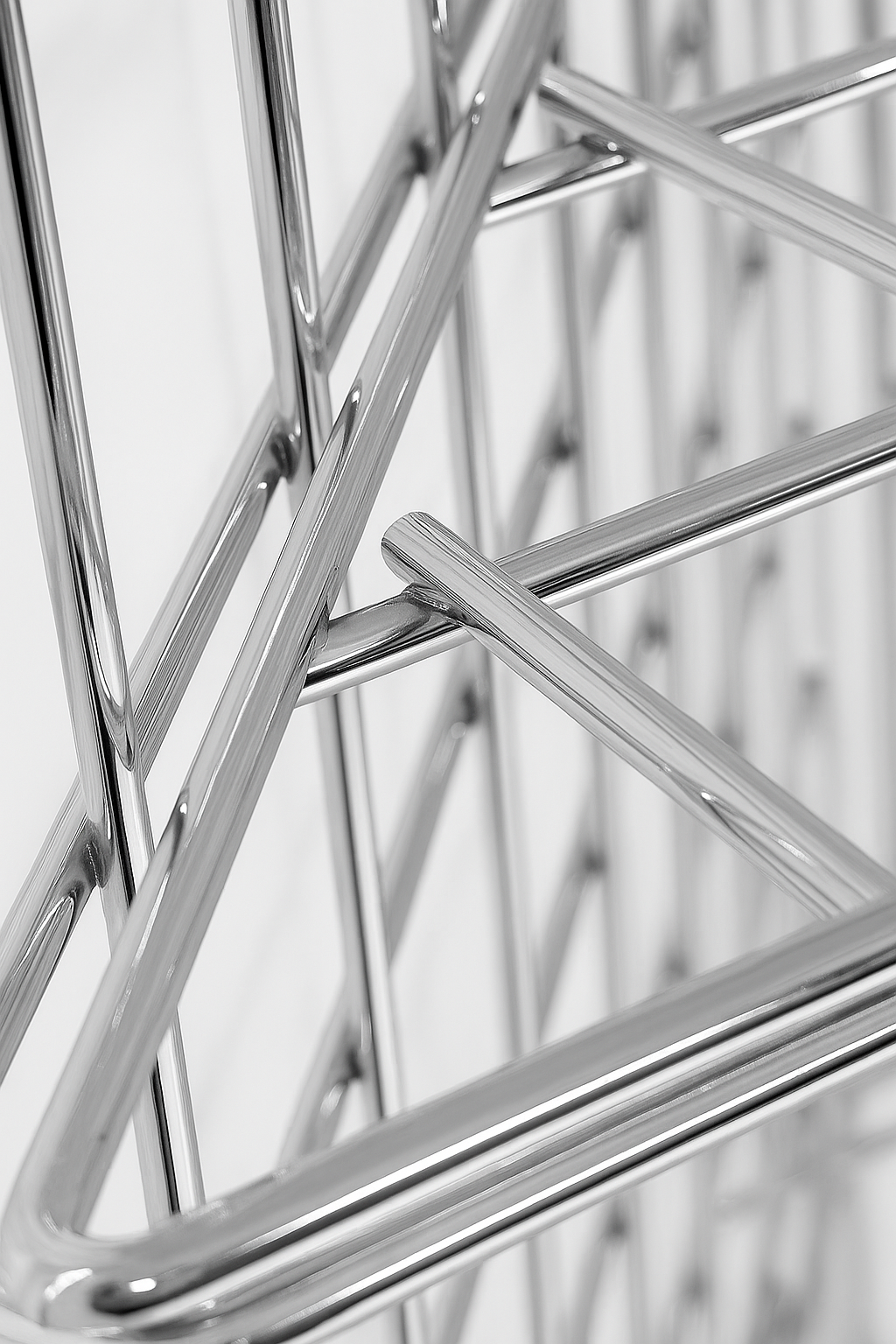 Chrome  Corner Grid Mesh Display Unit – Heavy Duty