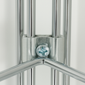 Chrome  Corner Grid Mesh Display Unit – Heavy Duty