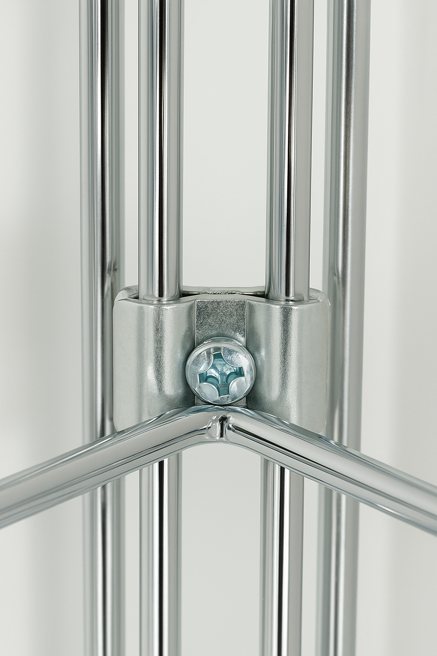 Chrome  Corner Grid Mesh Display Unit – Heavy Duty
