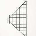 6ft Black /Chrome Corner Grid Mesh Display Unit With 4 Shelves– Heavy Duty