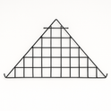 Triangular Corner Grid Mesh Shelf 24"x24" –Heavy Duty 6.5mm Steel,Chrome/Black