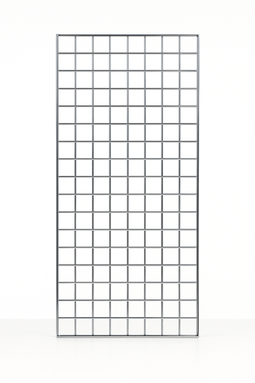 Chrome  Corner Grid Mesh Display Unit – Heavy Duty