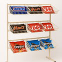 3 Tier Display Stand – 9 Basket Unit Stand White Shop Display for Bread, Snacks, Clothes or Toys