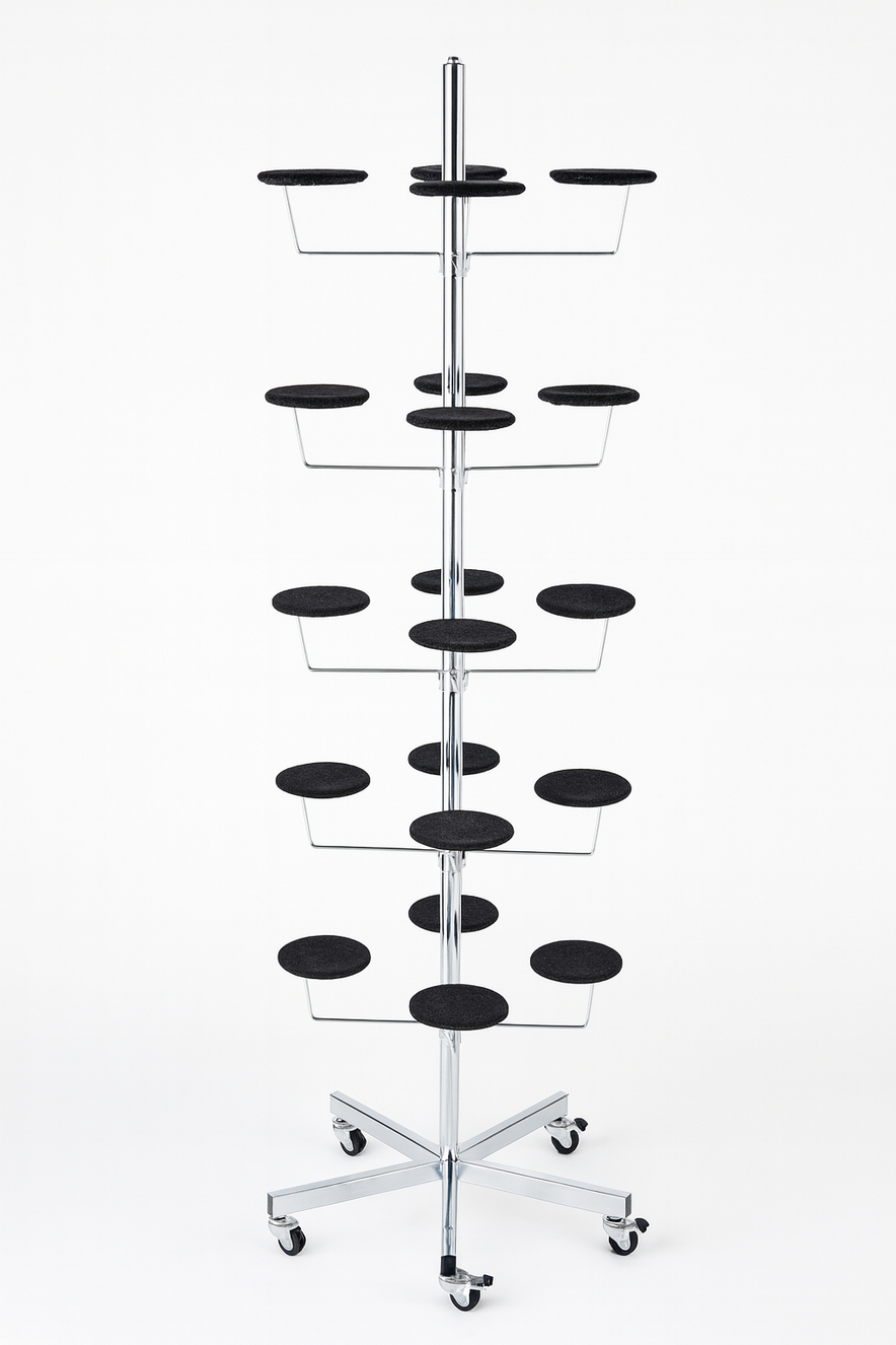 5-Tier Hat Display Stand - 20 Millinery Arms